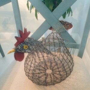VTG Chicken Wire Egg Basket